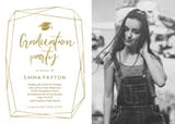 Polygonal frame - Graduation Party Invitation